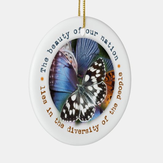 Mooie Diversity Holiday Ornament (Rechts)