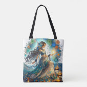 Mooie Diwali vrouw en Rangoli Tote Bag (Achterkant)