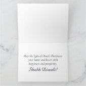 Mooie Diya Lichtfestival Prettig Diwali Kaart (Binnen)