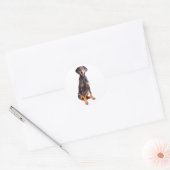 Mooie doberman pinscher ronde sticker (Envelop)