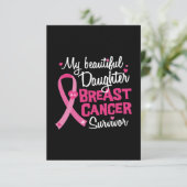 Mooie dochter borstkanker overlevende moeder vader kaart (Staand voorkant)