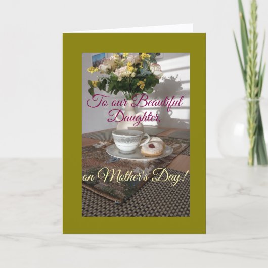 Mooie dochter, gelukige Moederdag kaart (Voorkant)