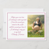 Mooie dochter van mam Poem Custom Foto Kaart (Voorkant)