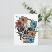 Mooie, dode Mexicaanse vrouwenkop Skull Briefkaart (Staand voorkant)