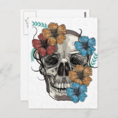 Mooie, dode Mexicaanse vrouwenkop Skull Briefkaart (Voorkant / Achterkant)