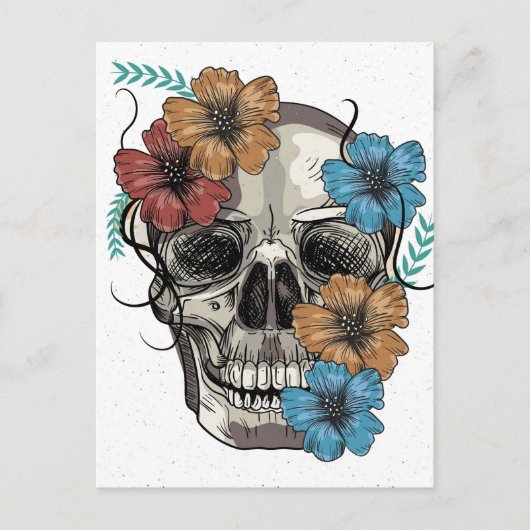 Mooie, dode Mexicaanse vrouwenkop Skull Briefkaart (Voorkant)