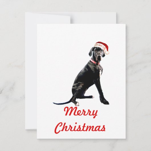 Mooie Dog Argentaar in Kerstmannenhoed  Notitiekaartje (Achterkant)