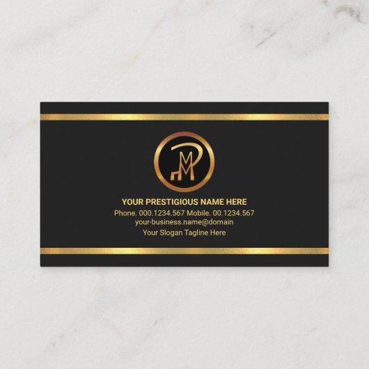 Mooie Dog Striking Gold Stripes Pet Sitting Visitekaartje (Achterkant)