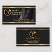 Mooie Dog Striking Gold Stripes Pet Sitting Visitekaartje (Voorkant / Achterkant)