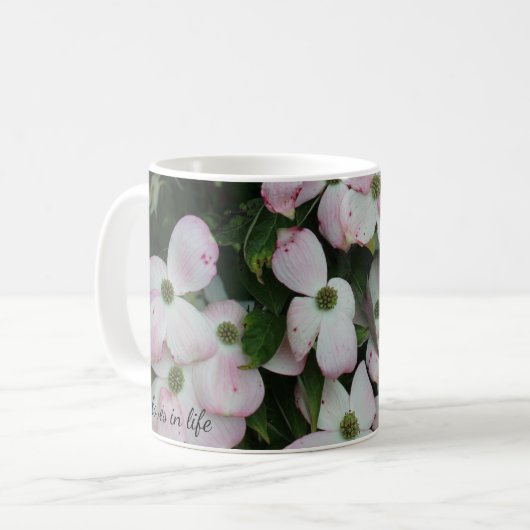 Mooie Doghout Bloem Mok (Voorkant links)