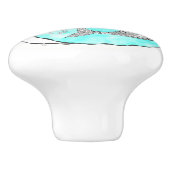 Mooie Dolfijn Deurknop - Keramisch Keramische Knop (Zijkant)