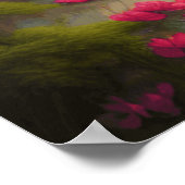 Mooie dolfijn duo in het paradijs poster (Hoek)