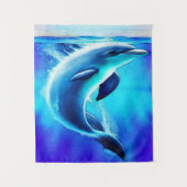 Mooie dolfijn in oceaankunst wandkleed (Voorkant)