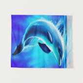 Mooie dolfijn in oceaankunst wandkleed (Voorkant (horizontaal))