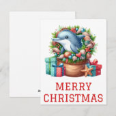 Mooie Dolfijn Kerstkaart (Voorkant / Achterkant)