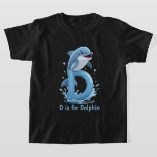Mooie Dolfijn Kinderen T-Shirt D is voor Dolfijn
