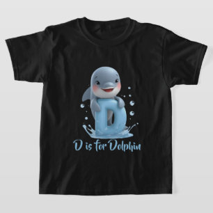 Mooie Dolfijn Kinderen T-Shirt D is voor Dolfijn