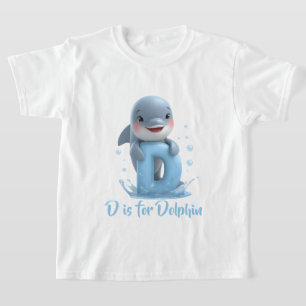 Mooie Dolfijn Kinderen T-Shirt D is voor Dolfijn