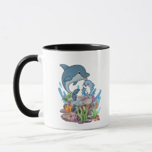 Mooie Dolfijn Moeder en Baby Koffiemok Mok