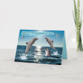 Mooie dolfijn Schrift Filippenzen 4:4 Kaart (Voorkant)