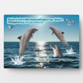 Mooie Dolfijn Schrift Plaque Filippenzen 4:4 Fotoplaat (voorkant)