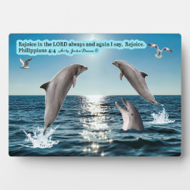 Mooie Dolfijn Schrift Plaque Filippenzen 4:4 Fotoplaat