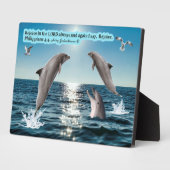 Mooie Dolfijn Schrift Plaque Filippenzen 4:4 Fotoplaat (Zijkant)