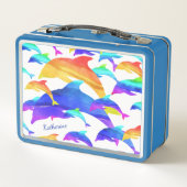 Mooie dolfijnen in regenboog met voornaam (Achterkant)