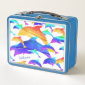 Mooie dolfijnen in regenboog met voornaam (Voorkant)