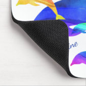 Mooie dolfijnen in regenboog met voornaam muismat (Hoek)