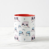 Mooie dolfijnen - Modern digitaal patroon ontwerp  Mok (Midden)