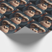 Mooie Dolle Grappige Chimpansee Cadeaupapier (Hoek)