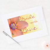 Mooie domme bloem met liefde rechthoekige sticker (Envelop)