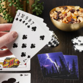 Mooie donder over het bos pokerkaarten (Insitu)