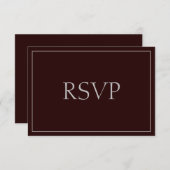 Mooie Donker Paarse Reactie RSVP (Voorkant / Achterkant)