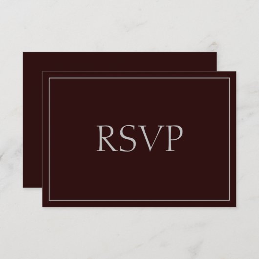 Mooie Donker Paarse Reactie RSVP (Voorkant / Achterkant)