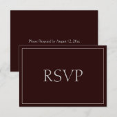 Mooie Donker Paarse Reactie RSVP Kaartje (Voorkant / Achterkant)