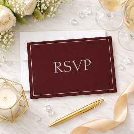 Mooie Donker Paarse Reactie RSVP Kaartje