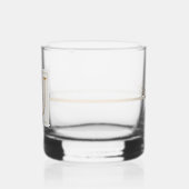 Mooie donkere bloemige goud versierd monogram U Whisky Glas (Links)