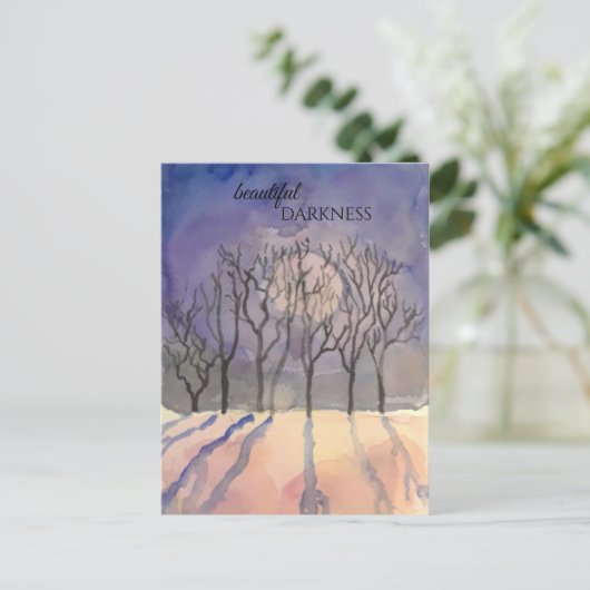 Mooie donkere Briefkaart (Staand voorkant)