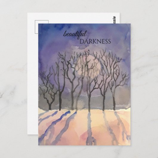 Mooie donkere Briefkaart (Voorkant / Achterkant)