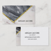 Mooie donkere en lichte marmer- en Gold-accessoire Visitekaartje (Voorkant / Achterkant)
