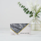 Mooie donkere en lichte marmer- en Gold-accessoire Visitekaartje (Staand voorkant)
