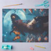 Mooie donkere heks tissuepapier (Craft)