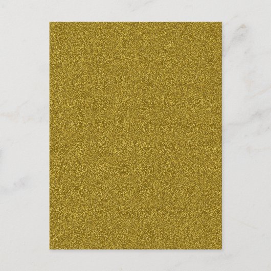 Mooie, donkergele goudglitter briefkaart (Voorkant)