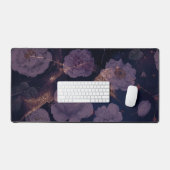 Mooie donkerpaarse bloemen groot bureaumat (Keyboard & Muis)