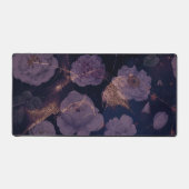 Mooie donkerpaarse bloemen groot bureaumat (Voorkant)