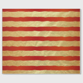 Mooie, donkerrode en gouden oliestapels cadeaupapier (Vlak)