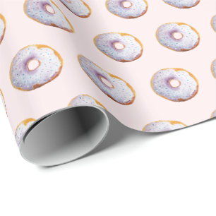 Mooie Donut Aquarel Patroon Cadeaupapier