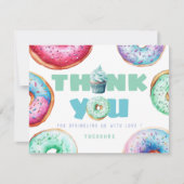 Mooie Donut Jongen Aangepaste Bericht Kinderen Ver Bedankkaart (Voorkant)